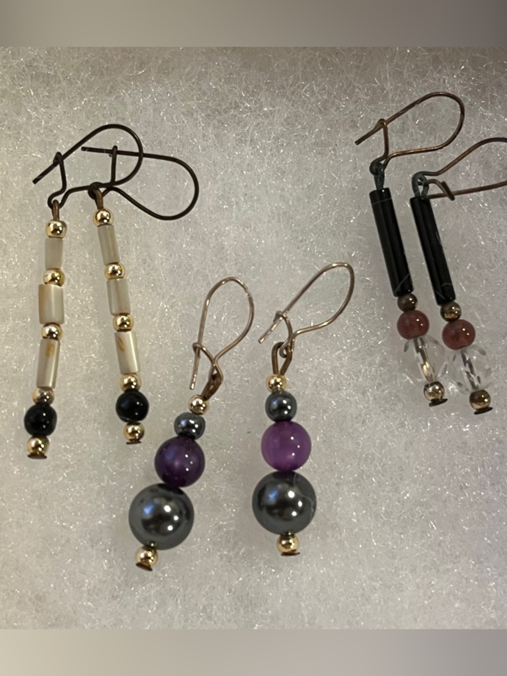 All 3/ $28 Hand Crafted Beaded Dangle Earrings